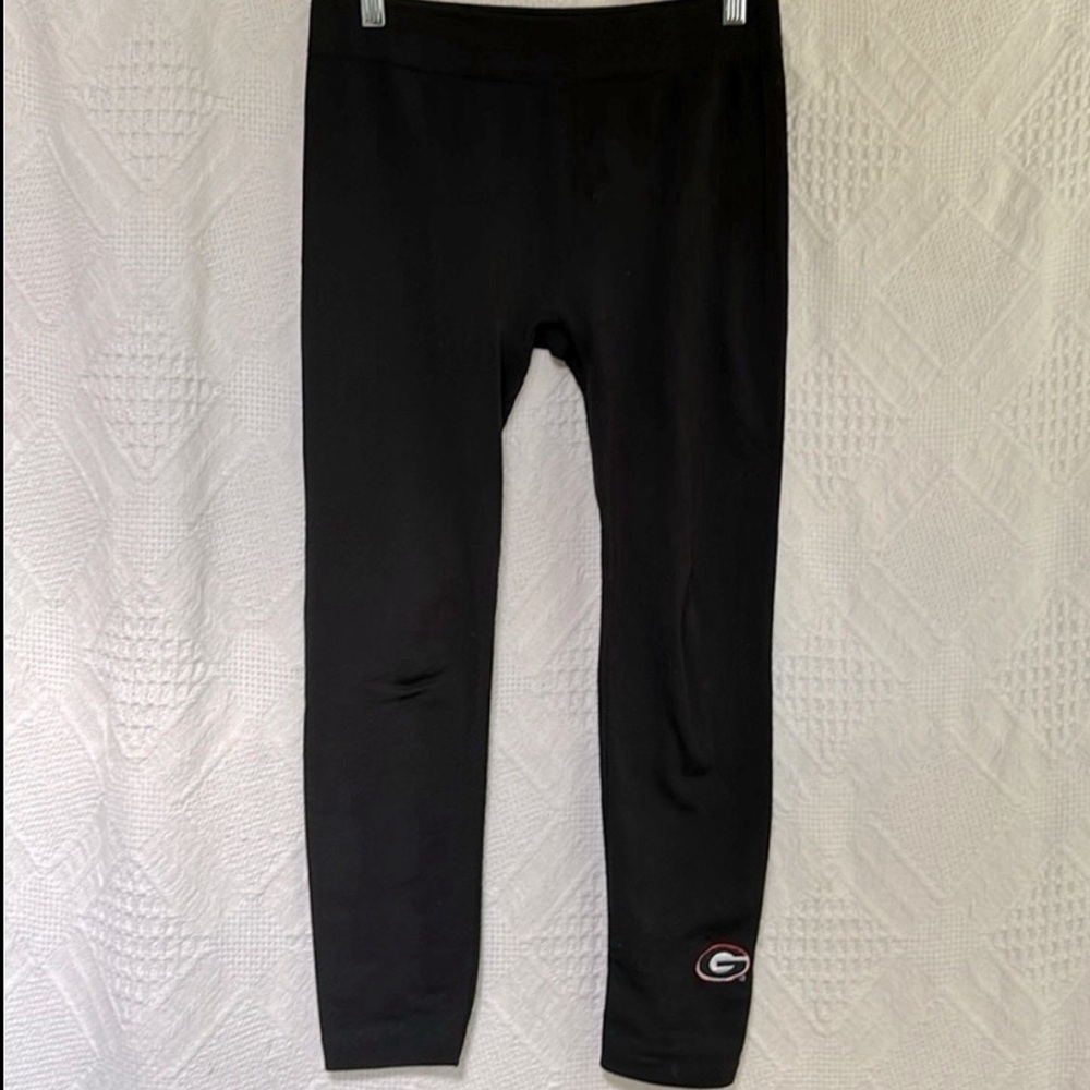 Zoozat leggings with University of Georgia “G”. Black poly blend. Size S/M